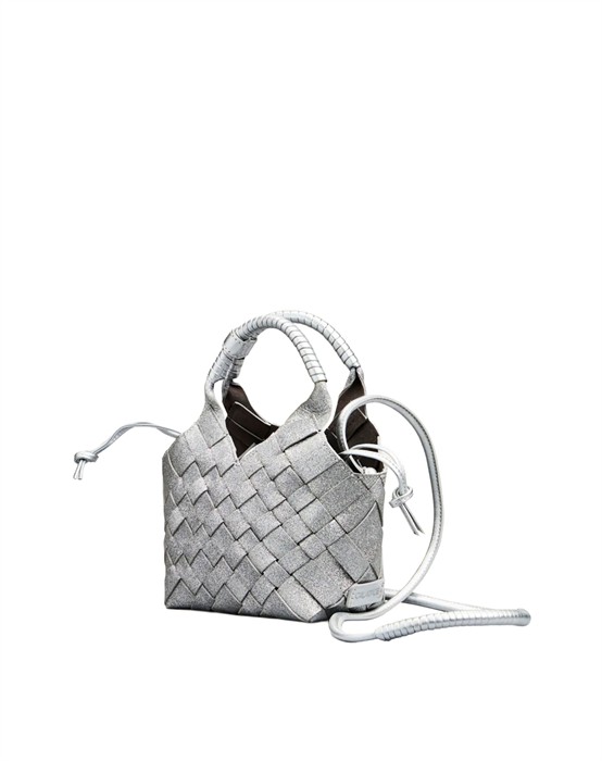 Misu Mini Crossbody Taske - Sparkling Silver